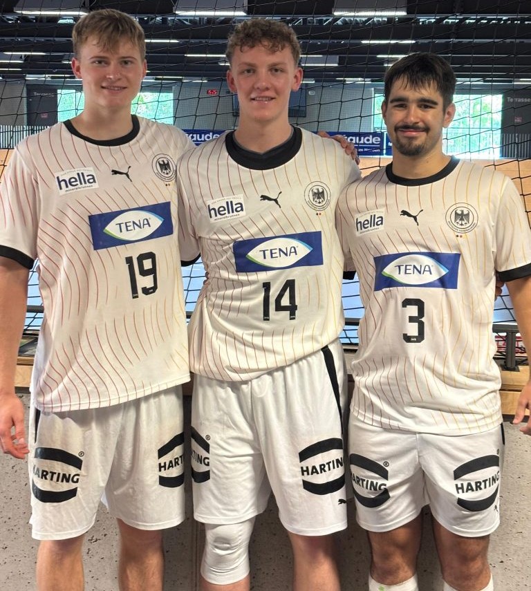 250817_Jugendhandballweltmeisterschaft Kairo Linus Schmid Max Heydecke Nick Scherbaum Foto JANO Veroeff OK